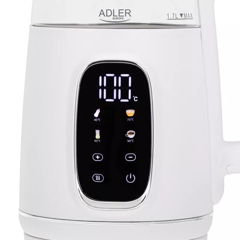 Chaleira elétrica ADLER AD 1305 branco/prateado