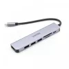Hub USB-C Unitek 7 em 1 alumínio PD 100W 5 Gbps — adaptador multiporta com Power Delivery