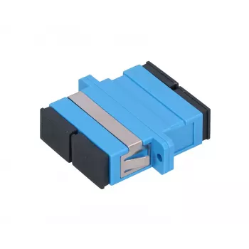 Adaptador de fibra ótica Extralink SC/UPC monomodo duplex, azul, conectores SC/UPC