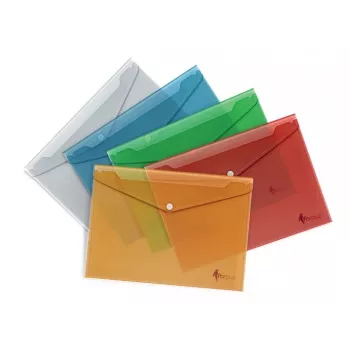 Capa com impressão Forpus, A4, plástico, vermelho, transparente