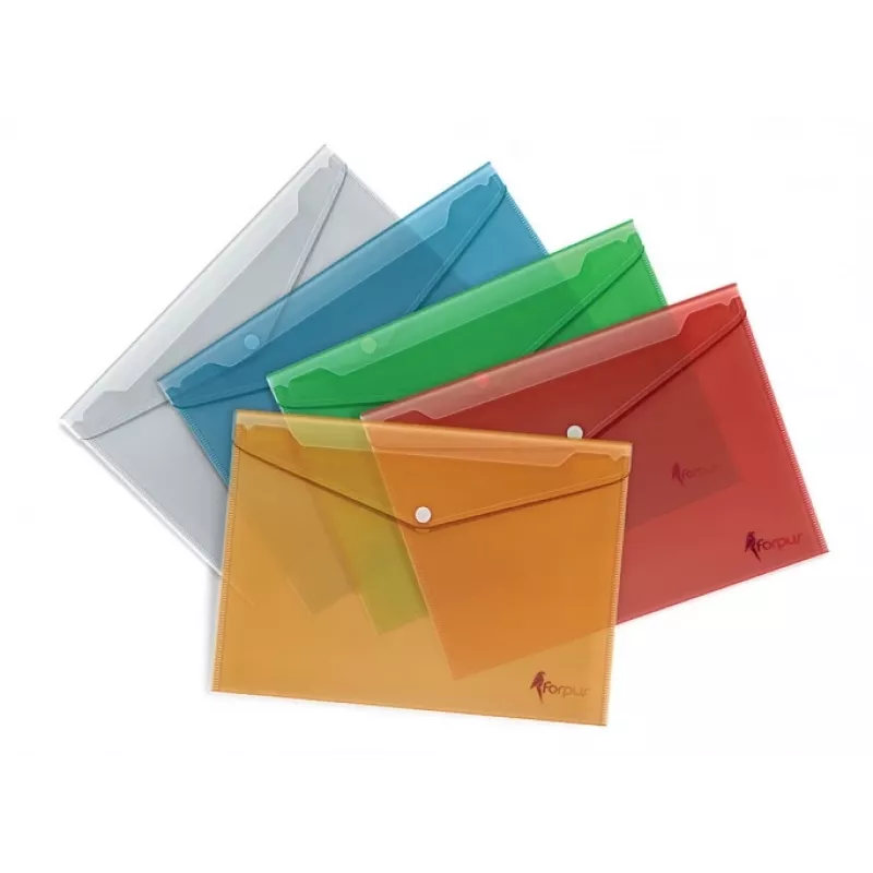 Capa com impressão Forpus, A4, plástico, vermelho, transparente