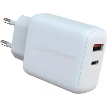 Carregador de interior LC-Power LC-GAN-45 carregador rápido universal AC branco