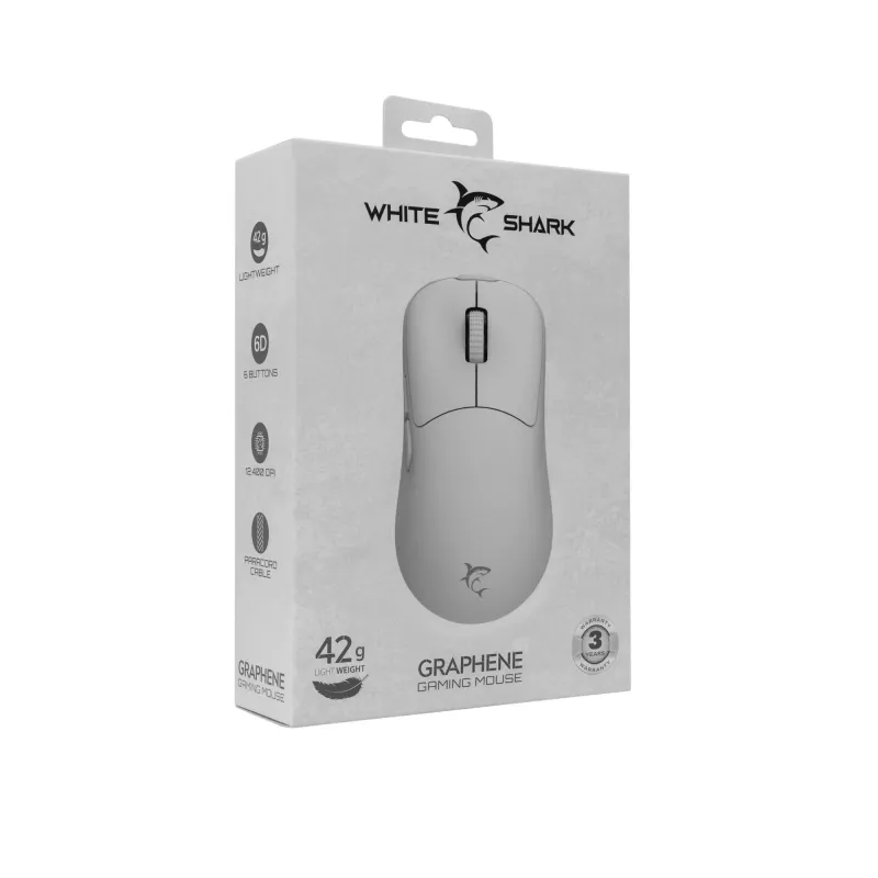 Rato White Shark GM-5014 Graphene branco USB