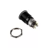 Interruptor/botão antivandalismo DimasTech 19mm Blackline Dot RGB PD218