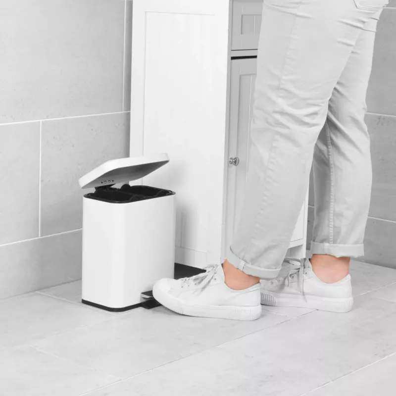 Balde do lixo Beldray LA035235WHTFEU7 compartimento duplo 5 L branco