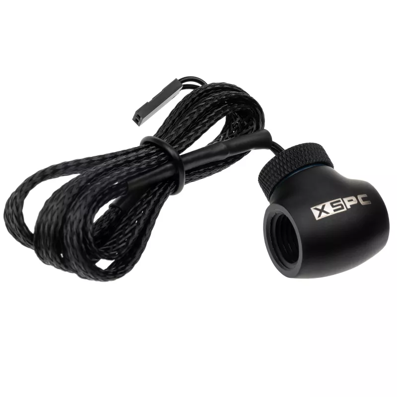 Sensor de temperatura Inline-10k XSPC G1/4 polegadas preto mate para refrigeração líquida