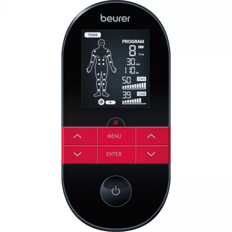 Eletroestimulador TENS/EMS Beurer EM 59 Heat - 64 programas, bateria