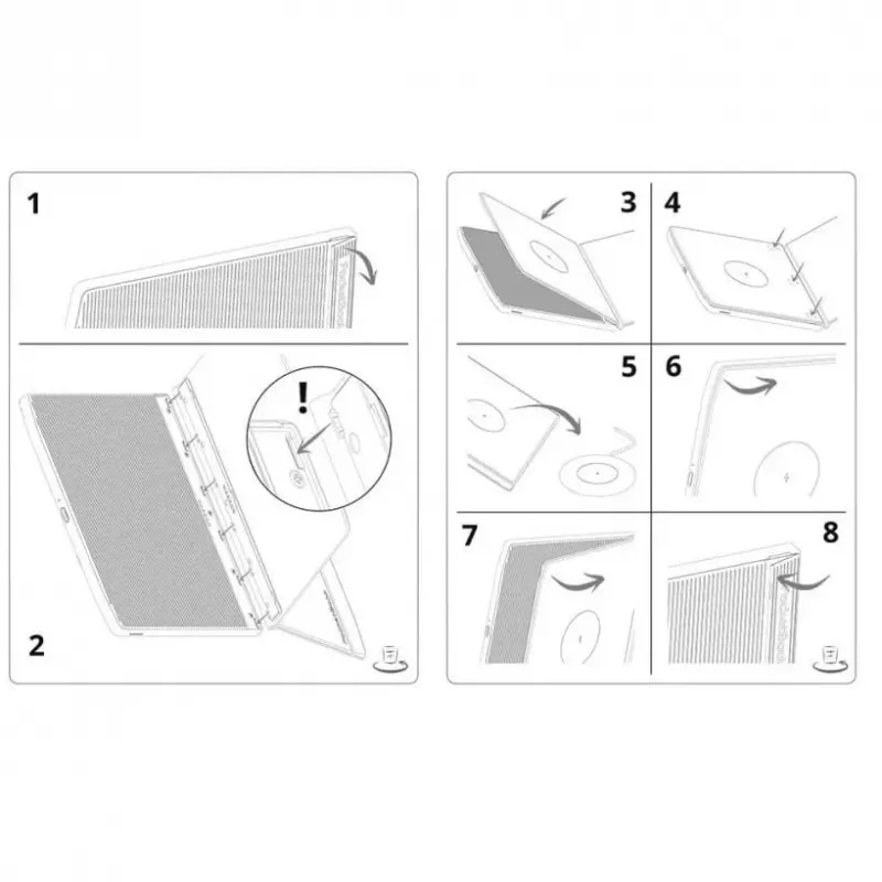 Capa PocketBook HN-QI-PU-700-BK-WW preta 7 polegadas
