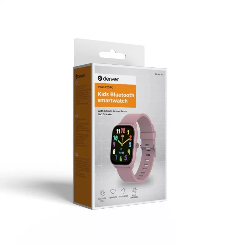 Smartwatch BT para Crianças Denver SWK-120RO Rosa