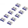 Bloqueio de porta USB Renkforce RF-4695230 conjunto de 10 prateado-azul RF-4695230 (RF-4695230)