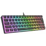 Teclado mecânico RAMPAGE RADIANT K11 RGB vermelho preto — com fios, retroiluminação RGB, layout full-size