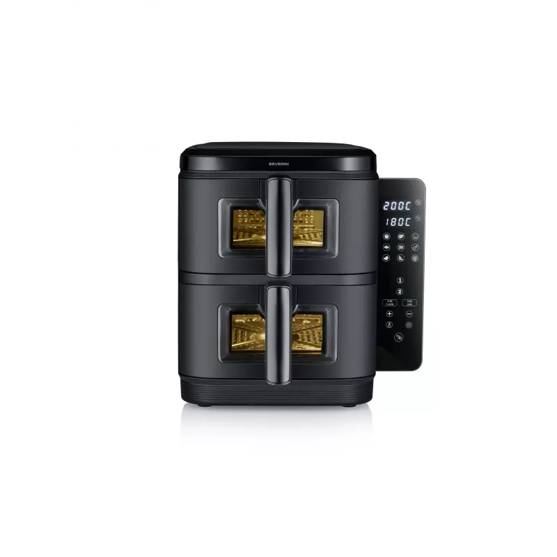 Fritadeira SEVERIN FR 2468 S-Fry Duo Stack 2-em-1 capacidade de cozedura, design de cesto duplo