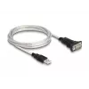 DeLOCK 63465 Adaptador de USB 2.0 Type-A para série RS-422/485, bloco de terminais de 6 pinos, 1,8 m, preto/transparente