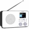 Rádio de internet TECHNISAT VIOLA 2 C IR — sintonizador analógico e digital, DAB+/FM, Wi‑Fi, 3 W, TFT 2,4 polegadas, 3,5 mm, preto/branco