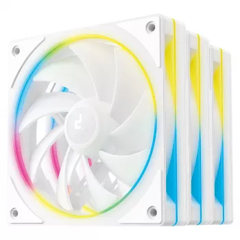 Ventoinha de arrefecimento para PC DeepCool FL12R SE 3in1 Branco — kit de 3 ventoinhas, versão branca