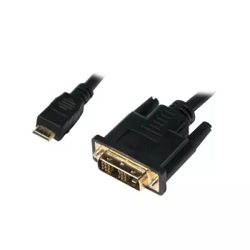 Cabo Mini HDMI para DVI-D macho/macho, 1 m, preto