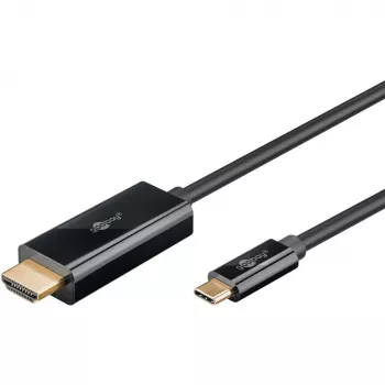 Cabo Goobay USB-C para HDMI 4K a 60 Hz 2 m preto – ficha > HDMI (75697)