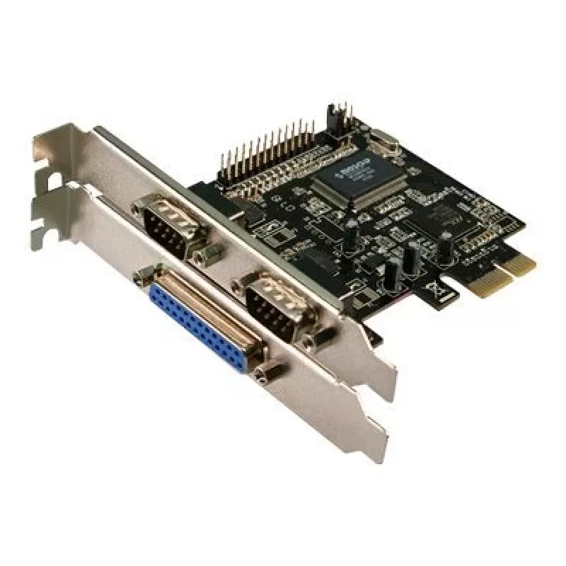 Placa de interface PCIe interna LOGILINK PC0033 com portas série e paralela, chipset NetMOS