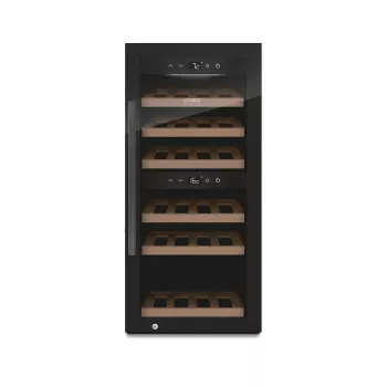 Caso | Garrafeira inteligente | WineExclusive 24 | Classe de eficiência energética G | Vitrina | Capacidade para 24 garrafas | Tecnologia de refrigeração por compressor | Preto