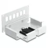 Patch panel DELOCK 6 portas para SC simplex ou LC duplex, cinzento metal, montagem em calha DIN