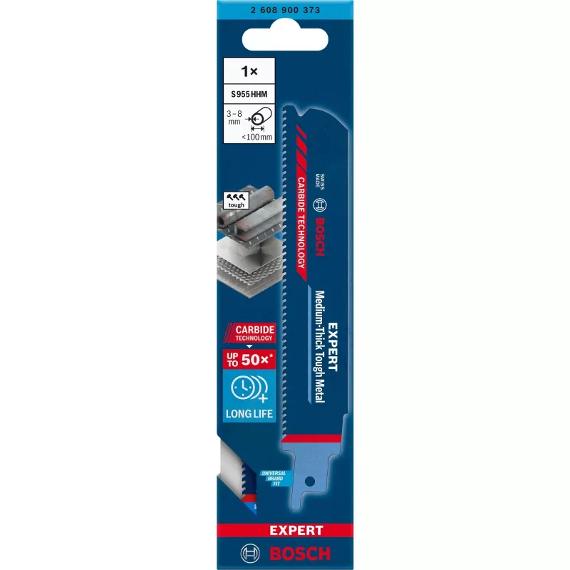 Bosch EXPERT ‘MEDIUM-THICK TOUGH METAL’ S 955 HHM lâmina de serra sabre aço carbono (HCS) 1 unid.