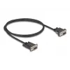 Delock cabo série RS-232, D-Sub 9 fêmea com alimentação no pino 9 (DC 5,5 x 2,1 mm), 1 m, preto