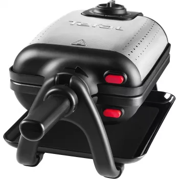 Máquina de waffles Tefal WM756D 2 waffles 1200 W preto, aço inoxidável