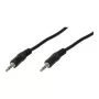 LogiLink - Cabo de áudio - ficha mini jack estéreo 3,5 mm (M) - ficha mini jack estéreo 3,5 mm (M) - 2 m - preto (CA1050)