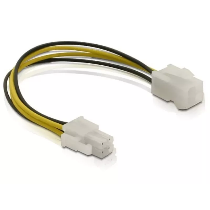 Cabo de alimentação ficha/conector fêmea P4 DeLOCK 82428 0,15 m