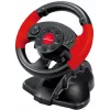 Volante ESPERANZA EG103 Comando de jogos — PC/PS2/PS3, 13 botões, vibração, sensor de aceleração, preto/vermelho