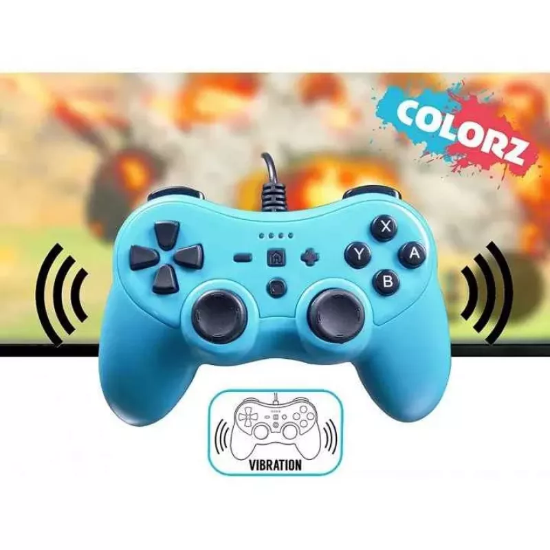 Comando com fios SUBSONIC SA5488-1 Neon Blue — para Nintendo Switch, ligação com fios