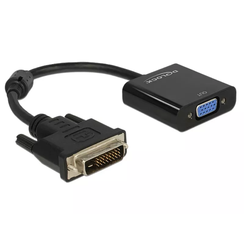 Delock - Conversor de vídeo - Lontium LT8511 - DVI - VGA - preto - retail (65658)