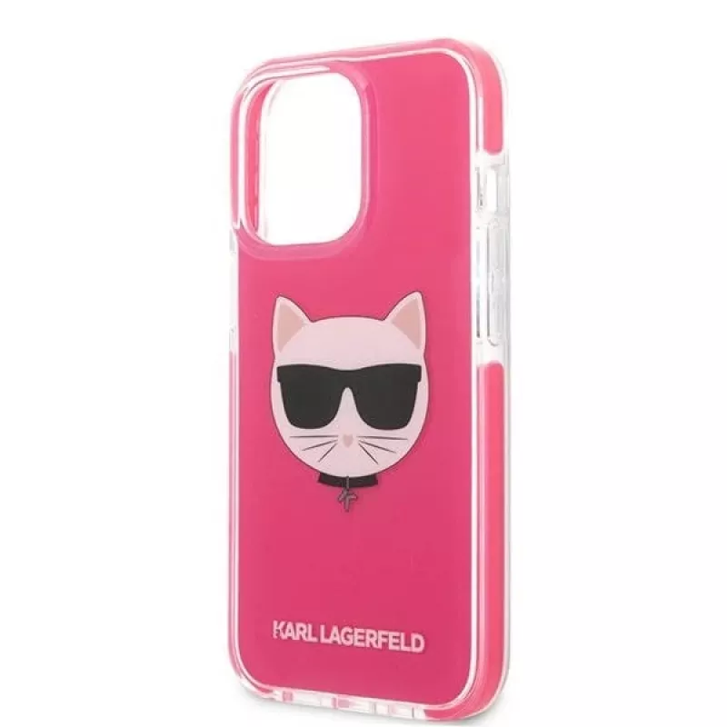 Karl Lagerfeld KLHCP13XTPECPI iPhone 13 Pro Max 6.7 capa rígida fúcsia/FUSCHIA Choupette Head
