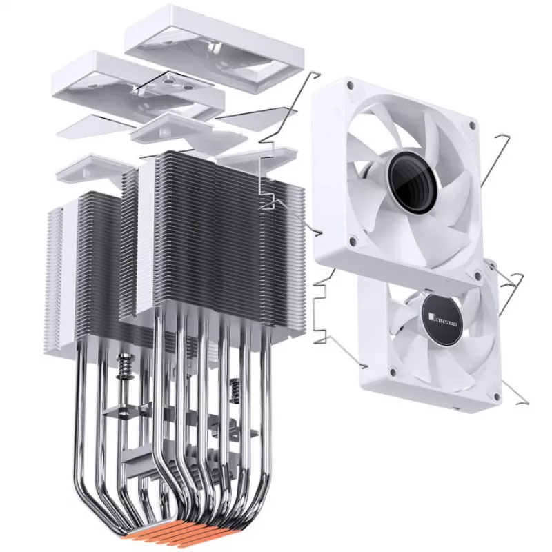 Jonsbo CR-1400 DV2 cooler de ar para CPU, 2 x 92 mm, branco