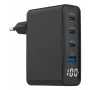 Carregador Gembird TA-UC-PDQC100LCD-01-BK para dispositivos móveis, portátil, smartphone, preto, carregamento rápido AC, interior