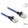 Cabo de rede DeLOCK RJ45 fino 5m Cat6A U/FTP azul