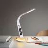 Candeeiro de secretária Hawk HW-LAMP05 branco LED ajustável — candeeiro de trabalho LED compacto com braço ajustável