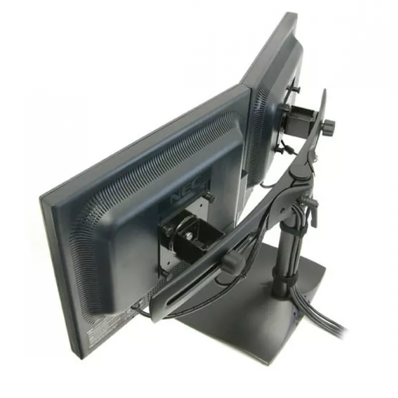 Ergotron DS100 – base – horizontal – para 2 ecrãs LCD – alumínio, aço – preto – tamanho do ecrã: até 61 cm (até 24 polegadas)