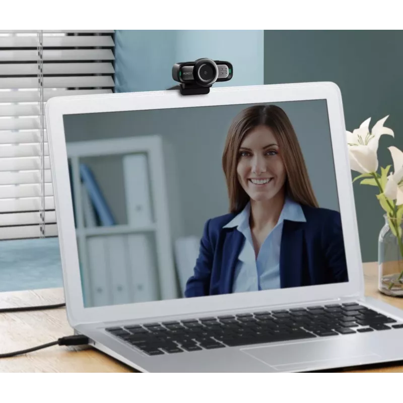 Webcam AUKEY PC-LM3 2 MP 1920 x 1080 píxeis USB 2.0 preto