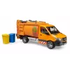 Veículo de modelo BRUDER MB Sprinter Camião do lixo BR-02682, réplica de brinquedo à escala