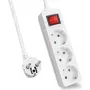 Extensão elétrica helos CLASSIC 3 tomadas 5,0 m com interruptor