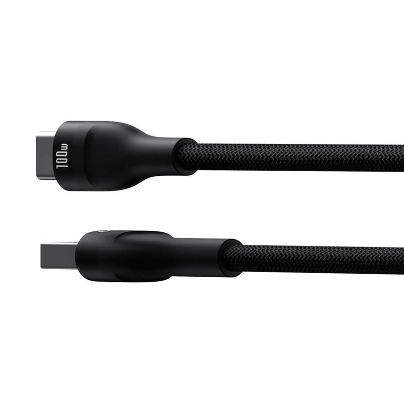 Cabo de carregamento rápido Baseus Flash 2 USB A para USB C 2 m 100 W preto