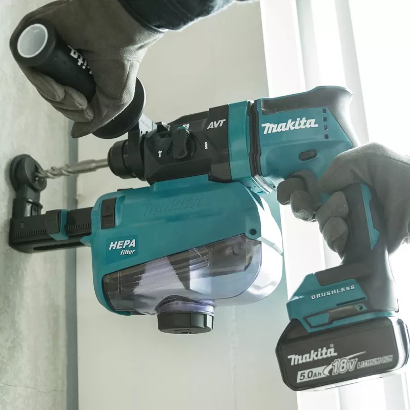 Martelo combinado a bateria DHR182ZU, 18 Volts, martelo perfurador azul/preto, Bluetooth, sem bateria e carregador