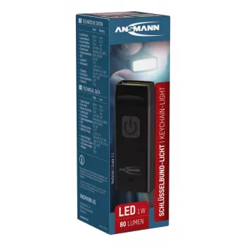 Lanterna de bolso com porta-chaves Ansmann COB LED 80 lm