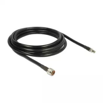 Cabo coaxial DeLOCK 5 m RP-SMA CFD400 LLC400 preto