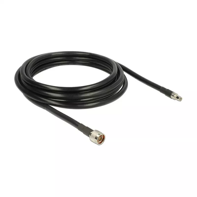 Cabo coaxial DeLOCK 5 m RP-SMA CFD400 LLC400 preto