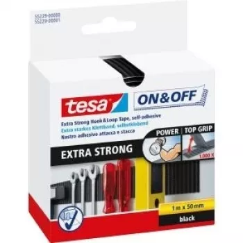 Fita de velcro Tesa 1m x 50mm on&off extra forte preto 55229