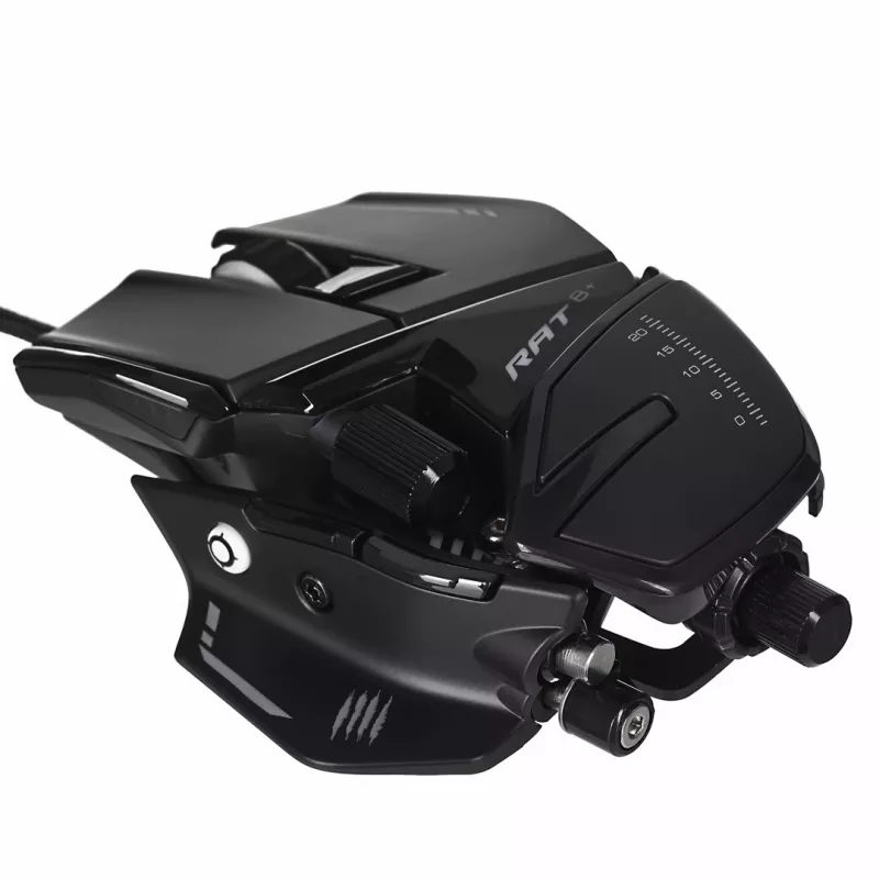 Rato gaming MadCatz R.A.T. 8+ — destro, ótico, 16000 DPI, 11 botões, USB Type-A, 145 g