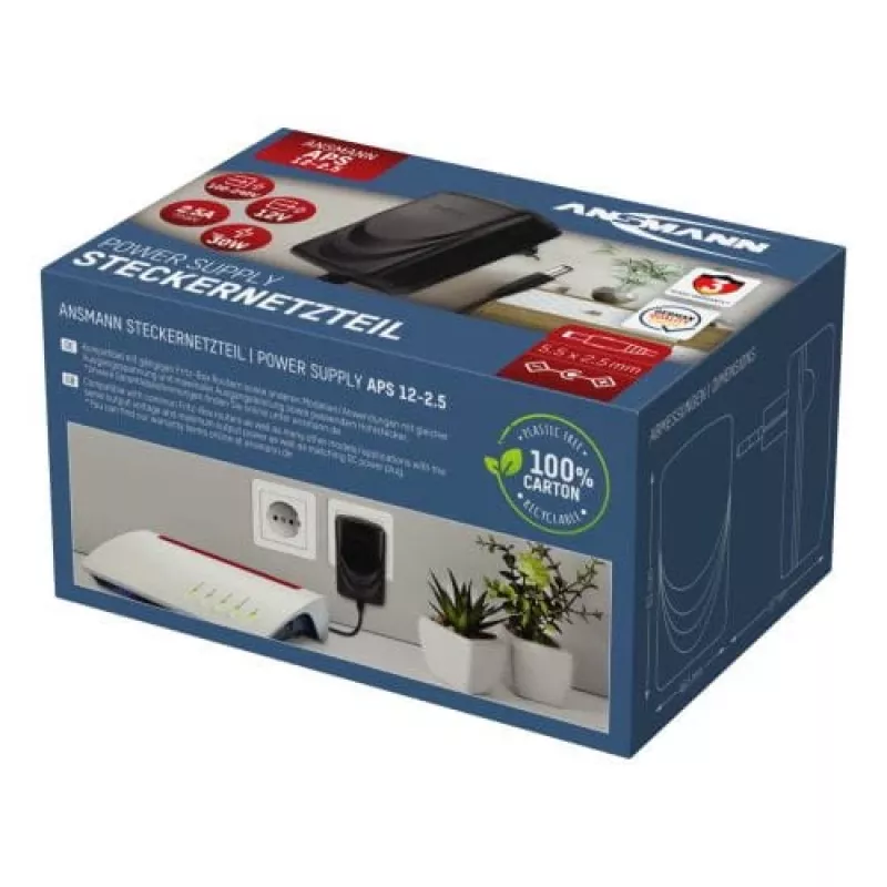 Fonte de alimentação ANSMANN 1201-0027 12 V DC 2,5 A