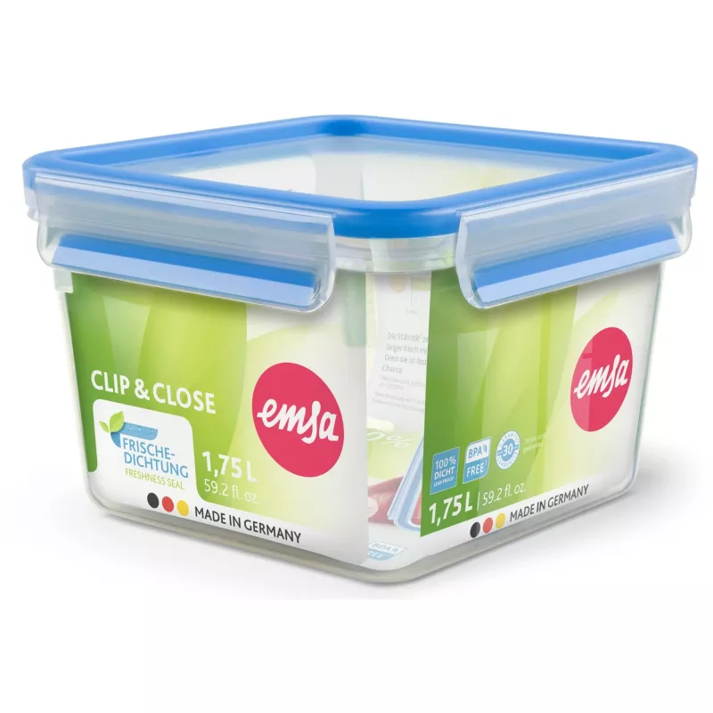 EMSA 508537 Caixa retangular para armazenamento de alimentos 1,75 L azul, transparente 1 unid.